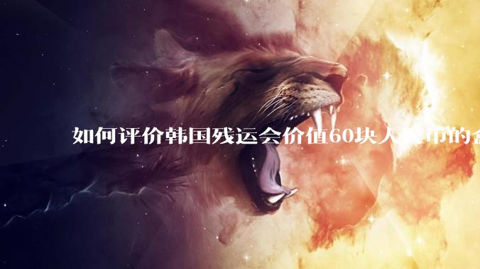 如何评价韩国残运会价值60块人民币的盒饭没有肉引发众怒？
