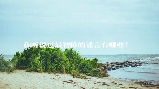 你听说过最智障的谣言有哪些？