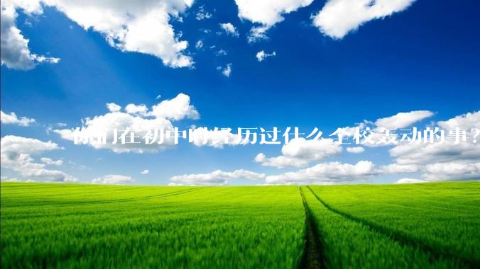 你们在初中时经历过什么全校轰动的事？